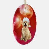 Golden retrieverwelpe Weihnachten Keramikornament (Rechts)