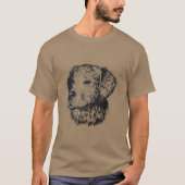 Golden retrieverwelpenporträt in Schwarzweiss T-Shirt (Vorderseite)