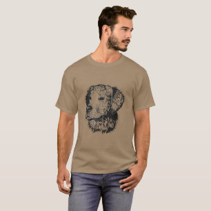 Golden retrieverwelpenporträt in Schwarzweiss T-Shirt