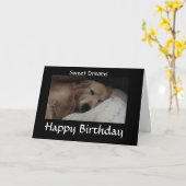 Golden Retriver Sweet Dreams Karte (Gelbe Blume)