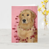 Golden Retriver Valentine's Day Card Karte (Gelbe Blume)