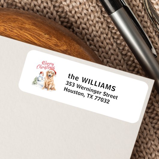 GOLDEN RETRIVER WEIHNACHTSMANNMÜTZE SNOWMAN CUSTOM