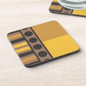 Golden Retro Grid Getränkeuntersetzer (Linke Seite)