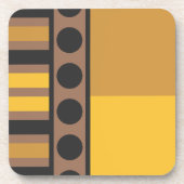 Golden Retro Grid Getränkeuntersetzer (Vorderseite)