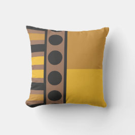 Golden Retro Grid Kissen