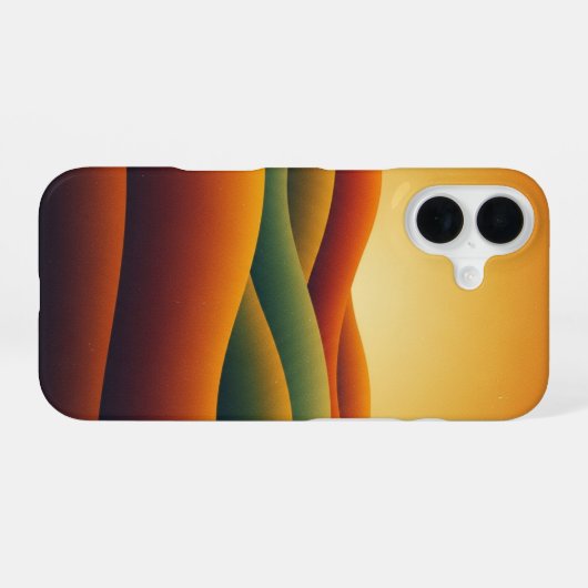 Golden Retro Hills iPhone 16 Hülle (Rückseite (Horizontal))