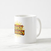Golden Retro Sun Rays Tasse bleibe (VorderseiteRechts)