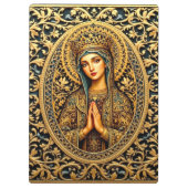 Golden Reverence Virgin Mary Klemmbrett (Rückseite)