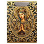 Golden Reverence Virgin Mary Klemmbrett (Vorderseite)