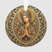 Golden Reverence Virgin Mary Ornament (Vorderseite)