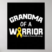 Golden Ribbon And Yellow Ribbon Childhood Cancer A Poster (Vorne)