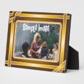 Golden Ribbon Art Plaque Fotoplatte (Seite)