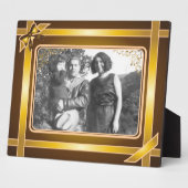 Golden Ribbon Art Plaque Fotoplatte (Seite)
