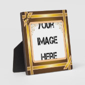 Golden Ribbon Art Plaque Fotoplatte (Vorderseite)