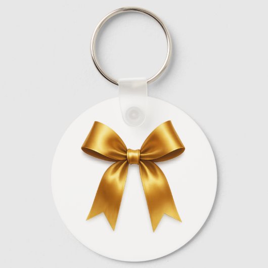 Golden Ribbon Pattern — Elegant Minimal Luxury Schlüsselanhänger (Vorderseite)