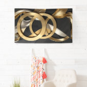 Golden Rings Abstrakt Art - Modernes Luxus Design Banner (Insitu)