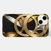 Golden Rings Abstrakt Art - Modernes Luxus Design Case-Mate iPhone Hülle (Rückseite (Horizontal))