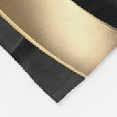 Golden Rings Abstrakt Art - Modernes Luxus Design Fleecedecke (Ecke)