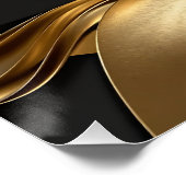 Golden Rings Abstrakt Art - Modernes Luxus Design Poster (Ecke)