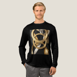 Golden Rings Abstrakt Art - Modernes Luxus Design Tri-Blend Shirt