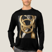 Golden Rings Abstrakt Art - Modernes Luxus Design Tri-Blend Shirt (Vorderseite)