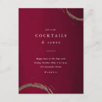 Golden Rings Cocktail Party Einladung