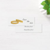Golden Rings Save the Date Visitenkarte (Schreibtisch)