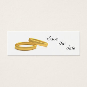 Golden Rings Save the Date Visitenkarte