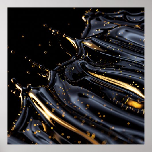 Golden Ripple Flow Poster (Vorne)