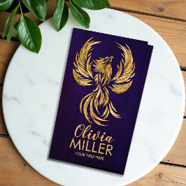 Golden Rising Phoenix Bird Visitenkarte