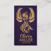 Golden Rising Phoenix Bird Visitenkarte (Vorderseite)