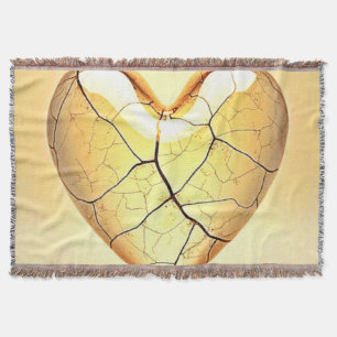 Golden Rissiges Herz Kunst Decke