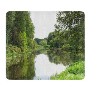 Golden River Calm Spiral Foto Notizbuch Schneidebrett