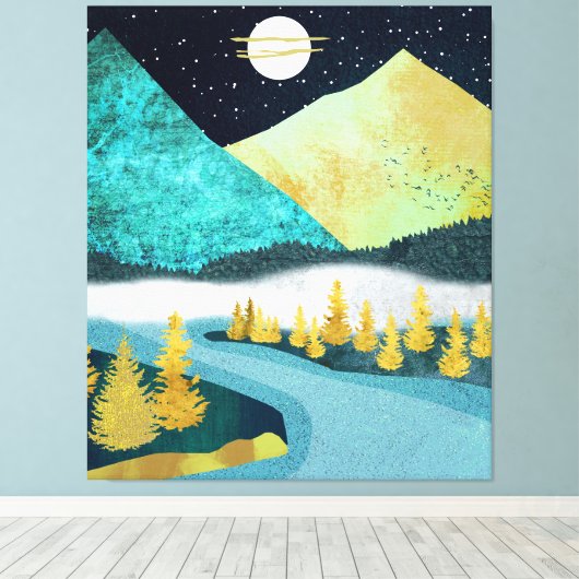 Golden River Leinwanddruck (Insitu (Holzboden))