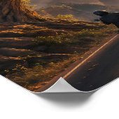 Golden Road Through the Dawn Valley Poster (Ecke)