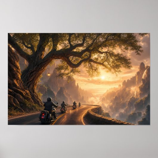 Golden Road Through the Dawn Valley Poster (Vorne)