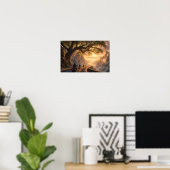 Golden Road Through the Dawn Valley Poster (Heimbüro)