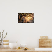 Golden Road Through the Dawn Valley Poster (Küche)