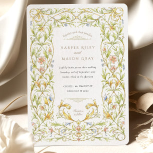 Golden Rokoko Vine Wedding Einladung