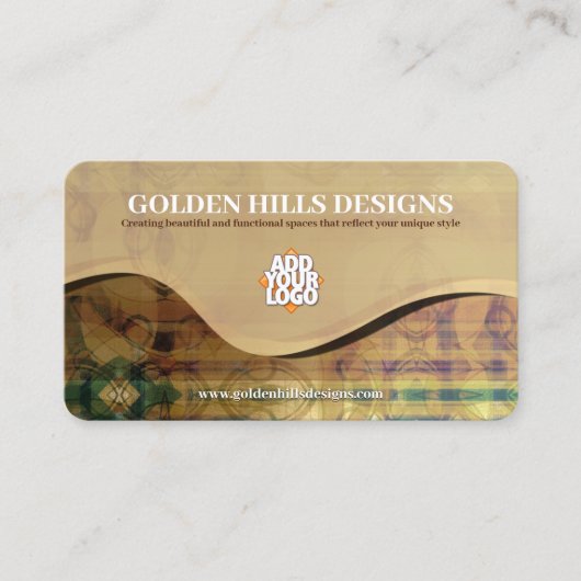 Golden Rolling Hills (Pack 100) Business Terminkarte (Vorderseite)