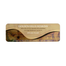 Golden Rolling Hills Rücksendeadressen-Aufkleber