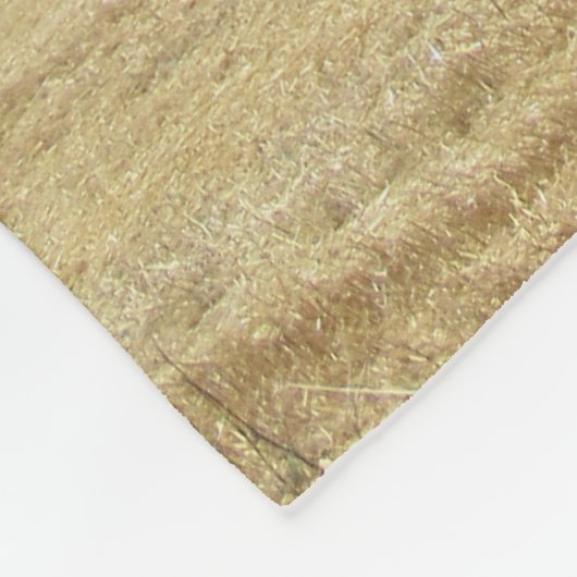 Golden Rolls of Hay and Deep Blue Sea Design Fleecedecke (Ecke)