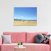 Golden Rolls of Hay and Deep Blue Sea Design Leinwanddruck (Insitu (Wohnzimmer))