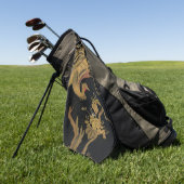 Golden Rooster Bird Japanisch Klassische Antike Golfhandtuch (Gras)