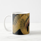 Golden Rooster Bird Japanisch Klassische Antike Kaffeetasse (Links)
