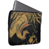 Golden Rooster Bird Japanisch Klassische Antike Laptopschutzhülle (Vorne Rechts)