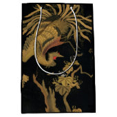 Golden Rooster Bird Japanisch Klassische Antike Mittlere Geschenktüte (Vorderseite)