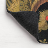 Golden Rooster Bird Japanisch Klassische Antike Mousepad (Ecke)