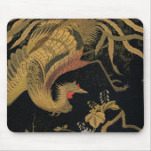 Golden Rooster Bird Japanisch Klassische Antike Mousepad (Vorne)