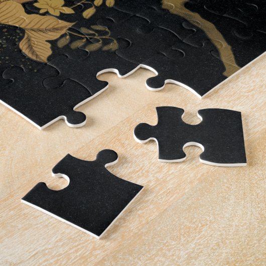 Golden Rooster Bird Japanisch Klassische Antike Puzzle (Seite)